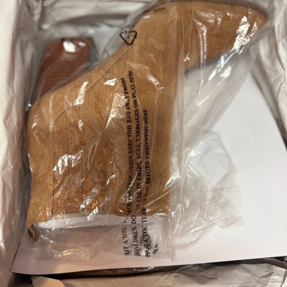 Marc Fisher Camel Suede Ankle Boots with a Western Flair! - Picture 3 of 3